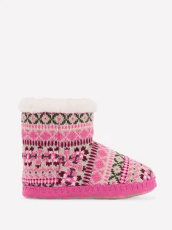 Hot Boden Bottes pantoufles Motif Fair Isle