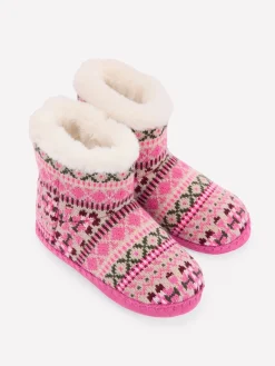 Hot Boden Bottes pantoufles Motif Fair Isle
