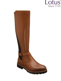 Hot Lotus Bottes hauteur genou en cuir