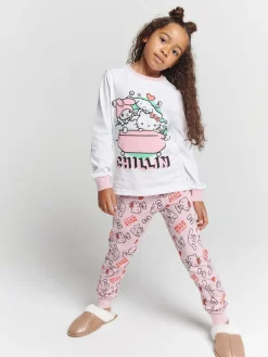 Brand Threads Ensemble pyjama Hello Kitty fille| Tous Les Vêtements De Nuit|Vêtements De Nuit Et Pyjamas