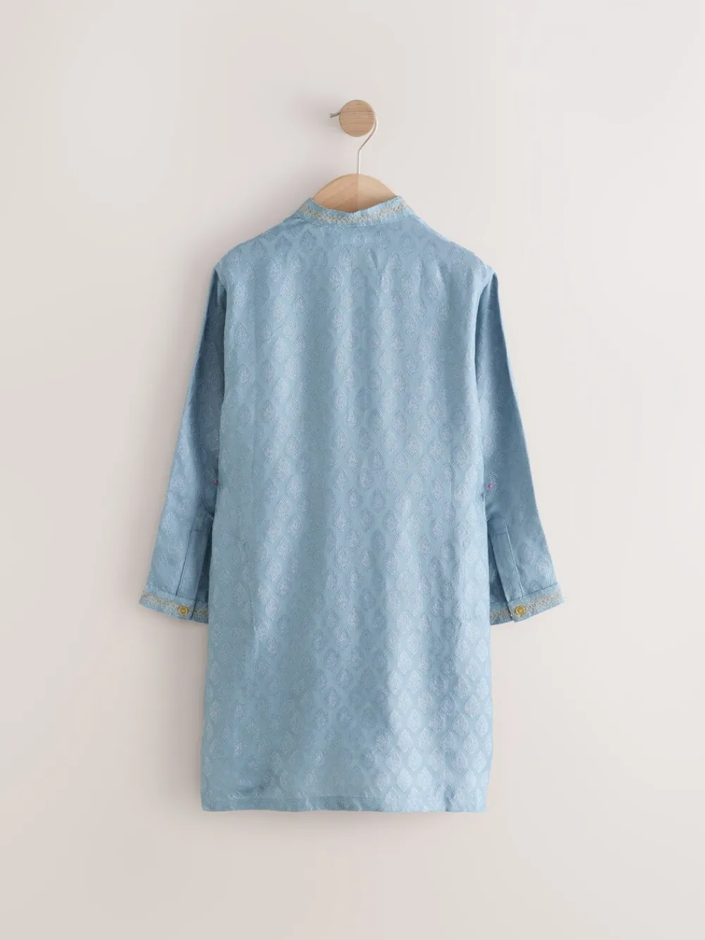 Next - Eid Kurta (3mths-16yrs) Brodé feuille bleue