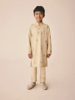 Next Broderie feuille neutre - Eid Kurta (3mths-16yrs)| Kurtas