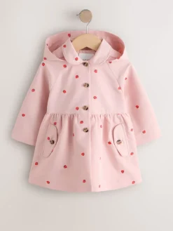 Best Next Broderie rose - Manteau boutonné résistant à la douche (3mois-7ans)