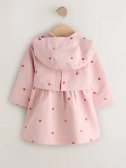Best Next Broderie rose - Manteau boutonné résistant à la douche (3mois-7ans)