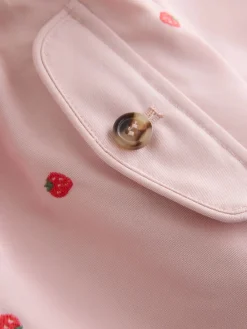 Best Next Broderie rose - Manteau boutonné résistant à la douche (3mois-7ans)