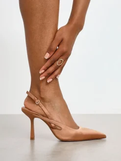 Clearance Linzi - Rhea À attacher à l’arrière talons courts Brun clair
