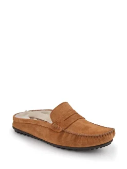 Jones Bootmaker Brun foncé - Chaussons Zap en cuir style mule|Homme Chaussons