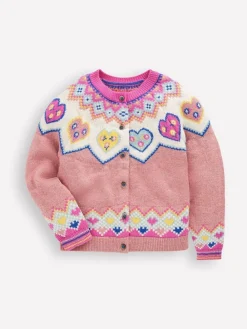 Boden Cardigan Heart Edie Fair Isle| Tricots