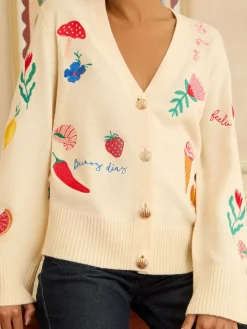 Clearance Love & Roses Cardigan brodé en maille