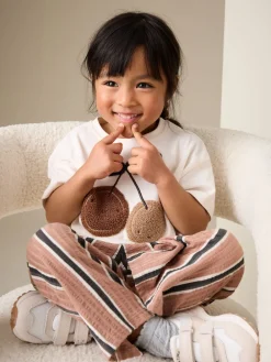 Clearance Next Cerise écru/brun - Ensemble haut à manches courtes et pantalon barillet (3mois-7ans)