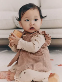 Clearance Next Cerise neutre - Ensemble 3 pièces : gilet en maille, haut à manches longues et leggings (0mois -3ans)