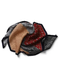 Aela Écharpe rouge plissée à motif paisley|Femme Accessoires Cheveux