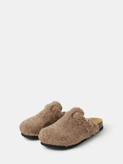 Discount Accessorize Chaussons sabots en peau de mouton