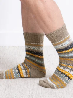 Outlet Totes Chaussons chaussettes Toasties Blend Fair Isle en laine pour homme
