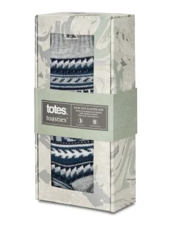 Totes Chaussons chaussettes Toasties Fair Isle doublés en sherpa pour homme|Homme Chaussettes|Chaussettes