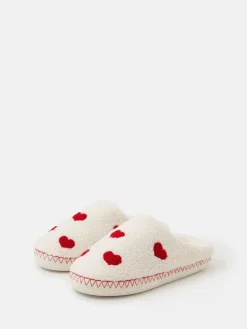 New Accessorize Chaussons mules Heart Teddy