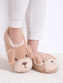 Totes Chaussons Toasties Ladies Novelty Dog à dos intégral