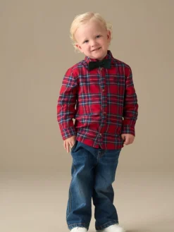 Angel & Rocket Chemise Camden brossée avec Nœud papillon| Chemises