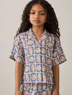 Outlet Reiss Chemise Eva à imprimé chaîne géométrique