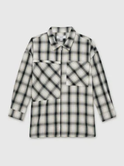 Outlet Reiss Chemises Carreaux oversize Ulla % coton 100