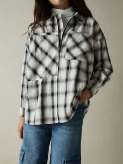 Outlet Reiss Chemises Carreaux oversize Ulla % coton 100