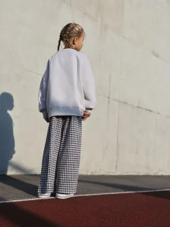 Best Next Chien gris/vichy - Ensemble Sweat-shirt et Pantalons Jambe large (3-16ans)