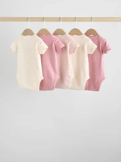 Best Next Coeur rose - Bébé Manches courtes Bodysuits 5 Pack