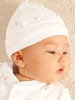Best Jojo Maman Bébé Coeur rose - Bonnet bébé en coton brodé