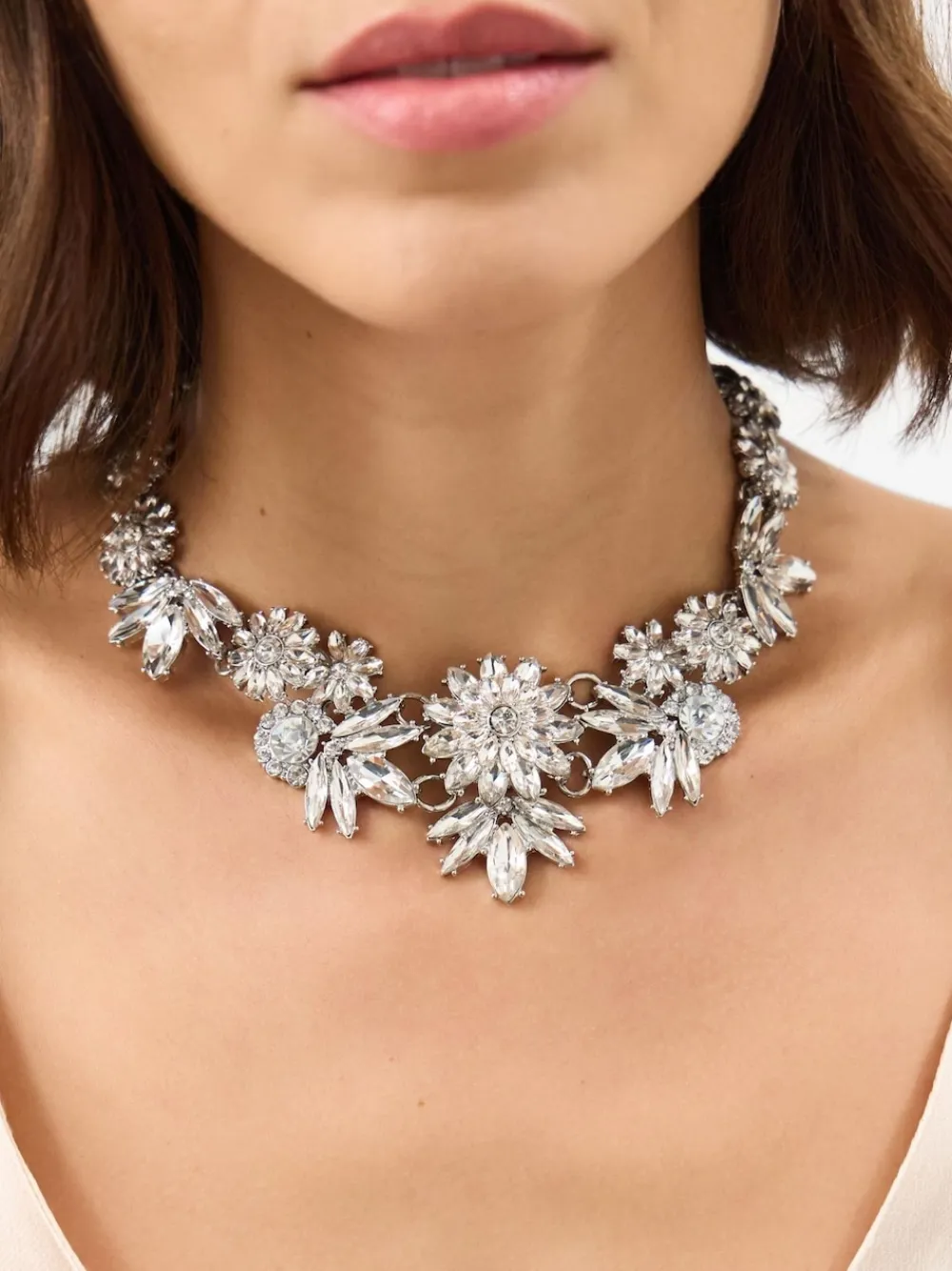 Accessorize Collier Fleuri Crystal Statement|Femme Bijoux