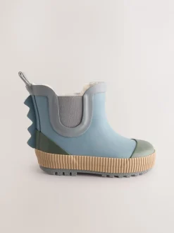 Best Next - Bottines en caoutchouc avec doublure chaude color block neutre Bleu