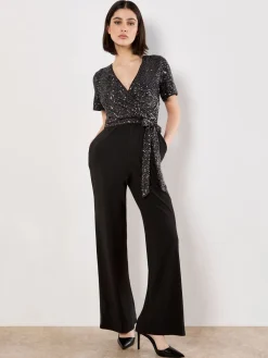 Apricot Combinaison à sequins chevrons|Femme Combi-Pantalons Et Combishorts
