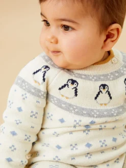 Mori Combinaison Penguin Fair Isle en maille| Combi-Pantalons Et Combishorts