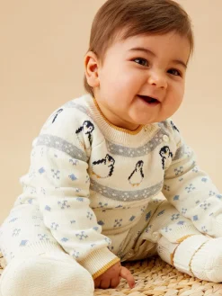 Mori Combinaison Penguin Fair Isle en maille| Combi-Pantalons Et Combishorts