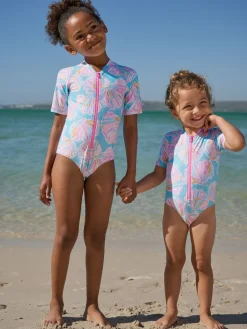 Sale Next coquille Bleu - Maillot de bain Sunsafe à manches courtes (3mois à16ans)