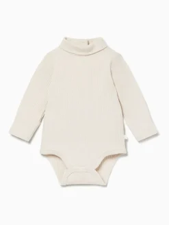 Hot Mori Crème - Body ultra-doux à col roulé côtelé