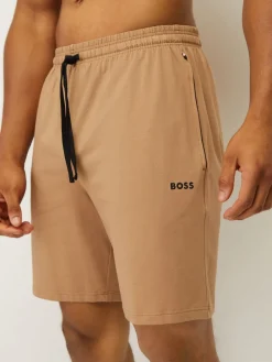 Best BOSS - short stretch à logo coupe standard Crème