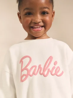 Sale Next Crème/rose - Ensemble Barbie Sweat-shirt & Ample Survêtement (3mois-7ans)