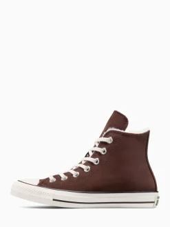 Discount Converse Écru - Baskets Chuck Taylor All Star Winter Luxe High