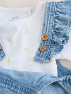 Discount Next Denim - Ensemble Salopettes et Body Manches longues 2 Pieces (0mois-3ans)