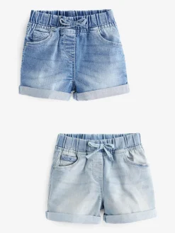 Best Next Denim Dark Wash (en) - Short à taille élastique (3mths-10yrs)