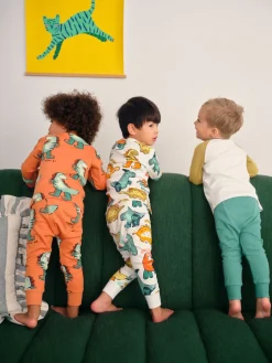 Best Next - Lot de 3 pyjamas Snuggle (9mois-10ans) Dinosaure multicolore
