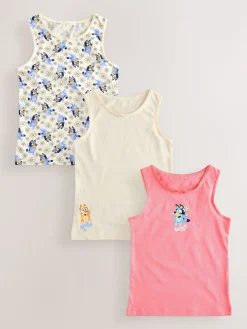 Clearance Next Ecru/Rose - Lot de 3 gilets Bluey (1.5-8ans)
