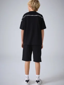 smALLSAINTS Ensemble t-shirt et short en molleton avec bande à logo| Ensembles Et Tenues|Shorts