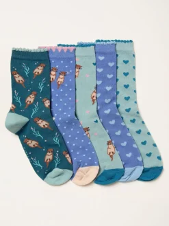Best Fat Face FatFace 5 paires de chaussettes loutres