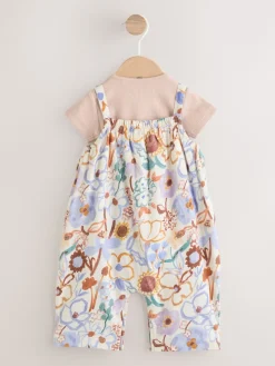 Discount Next Floral pourpre - Ensemble Salopettes et Bodys en jersey BÉBÉ 2 Pieces (0mois-3ans)