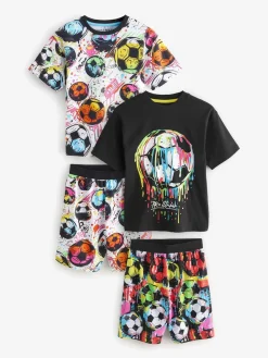 Best Next Football noir/multicolore - Pyjama court 2 Pack (3-16ans)