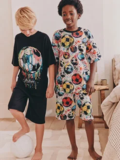 Best Next Football noir/multicolore - Pyjama court 2 Pack (3-16ans)