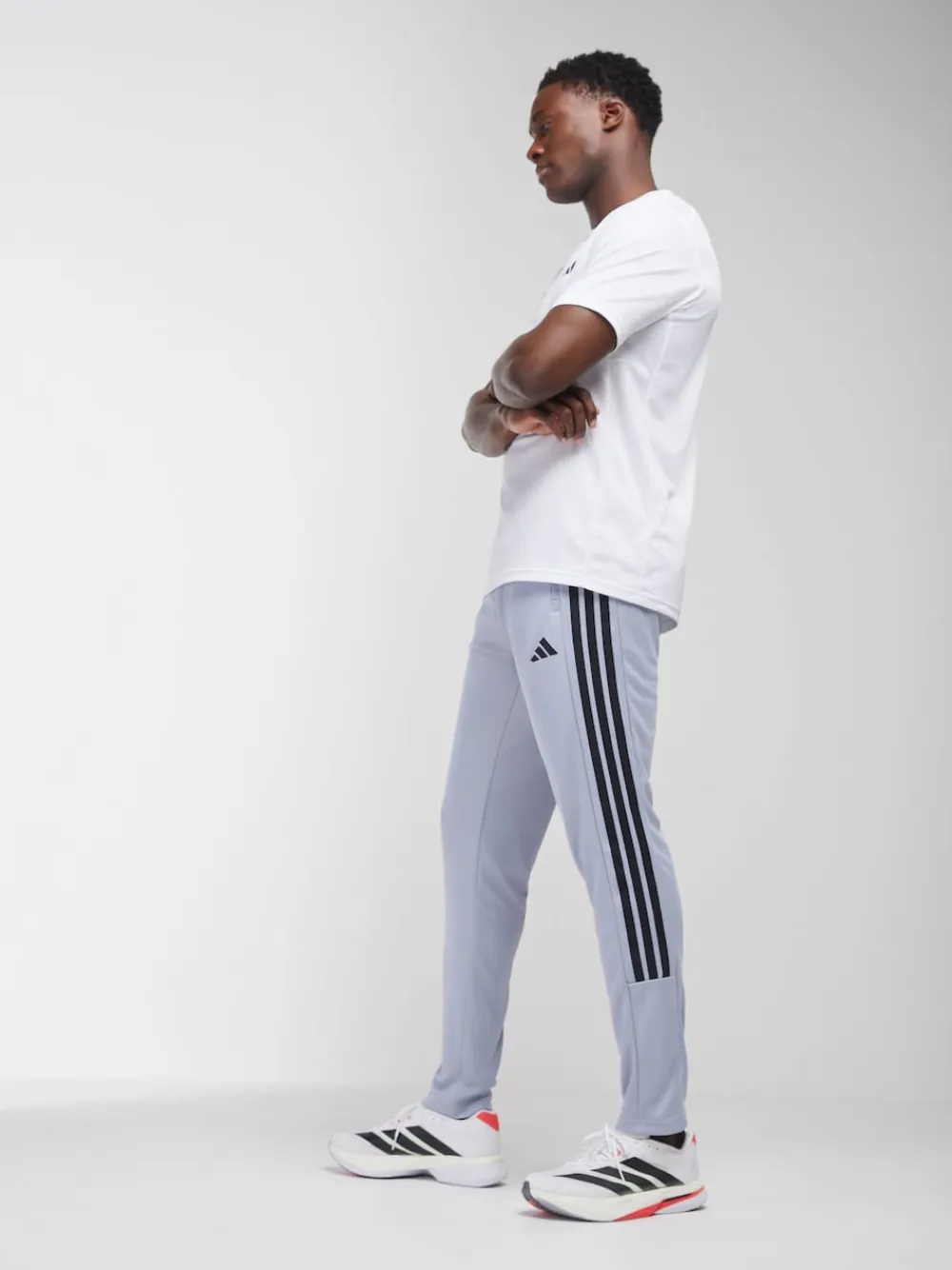 adidas Gris - Workout Essentials Ensemble complet Joggings en maille à 3Rayures