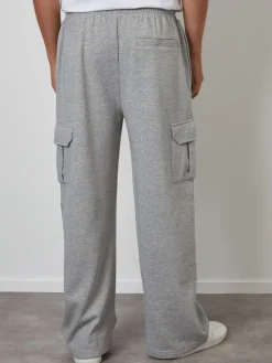 Online Threadbare Gris - Joggings cargo Jambe large