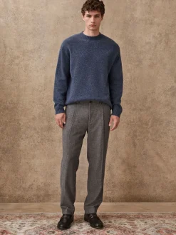 Discount Next Gris - Pantalons élégants texturés et fuselés coupe standard avec laine